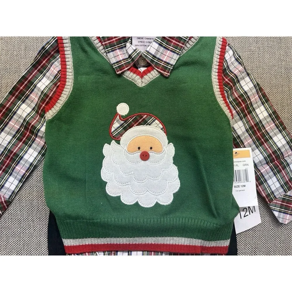 NEW‎ BNWT Bonnie Jean/Matt's Scooter Boys Outfit Clothes Santa Xmas Size 12M